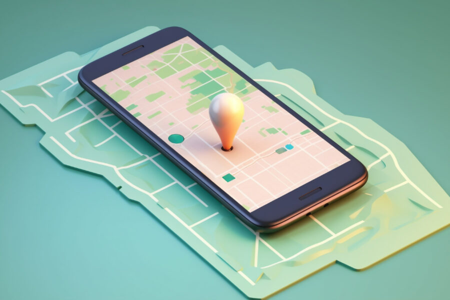 3d smartphone device with map and gps technology