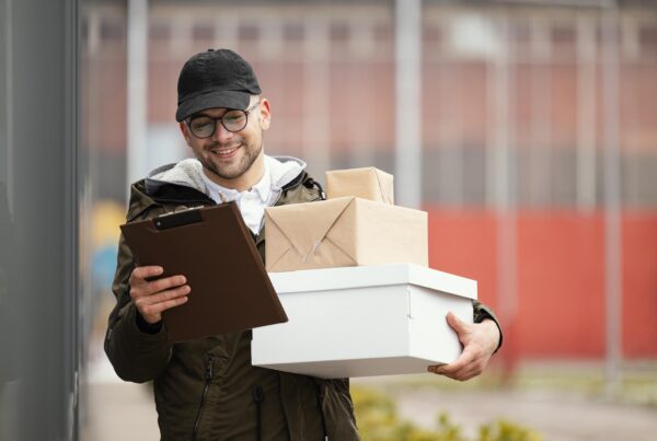 male with packages