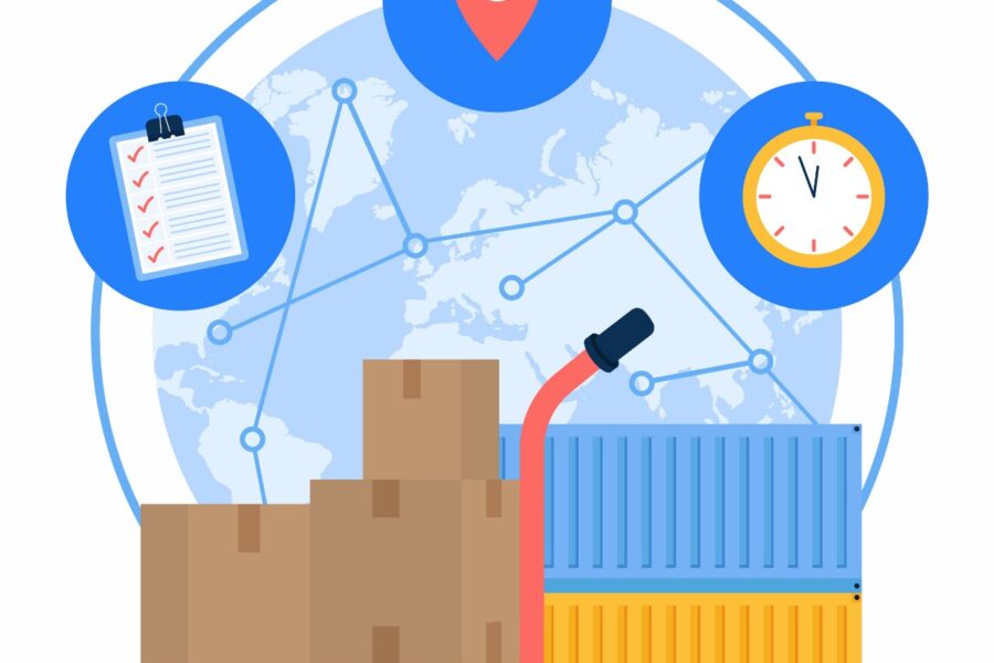 Hand drawn international trade